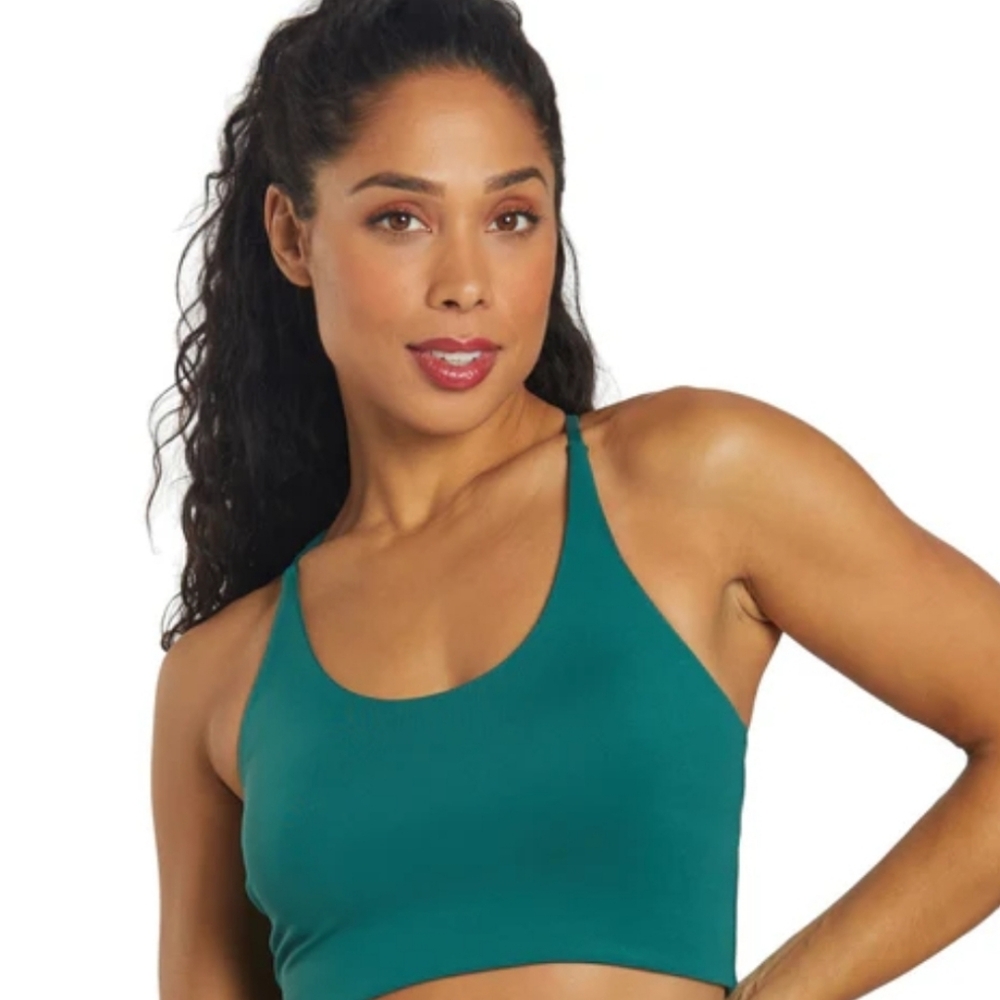 Girlfriend Collective Float Cleo Bra L Moss Green Sports Bra Yoga - Picture 3 of 9